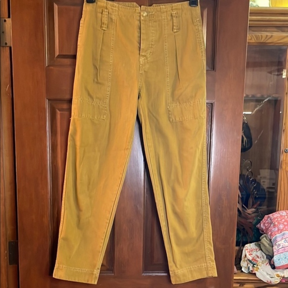 Free people cargo Pants deep harvest gold size 0